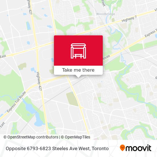 Opposite 6793-6823 Steeles Ave West map