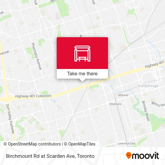 Birchmount Rd at Scarden Ave map