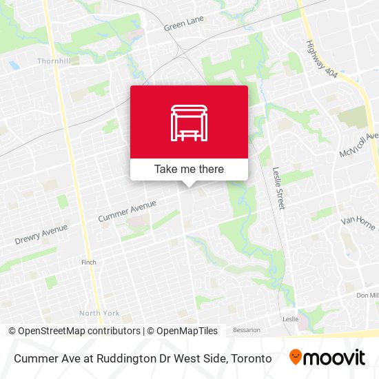 Cummer Ave at Ruddington Dr West Side map