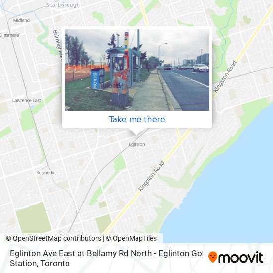 Eglinton Ave East at Bellamy Rd North - Eglinton Go Station map