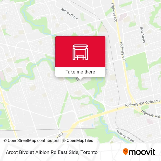 Arcot Blvd at Albion Rd East Side map