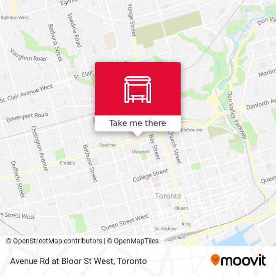 Avenue Rd at Bloor St West map