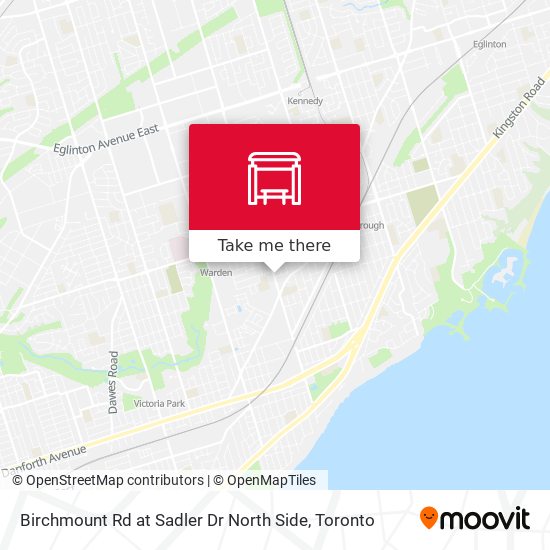 Birchmount Rd at Sadler Dr North Side map