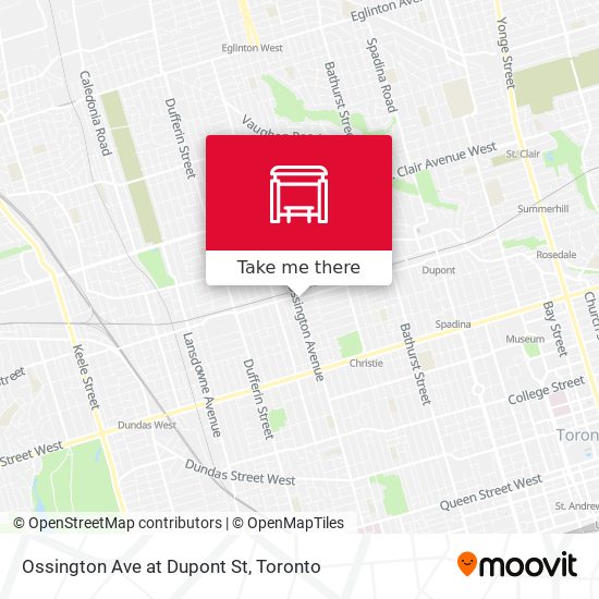Ossington Ave at Dupont St plan