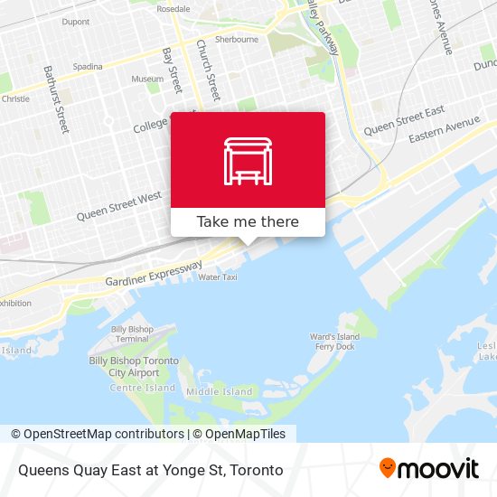 Queens Quay East at Yonge St map