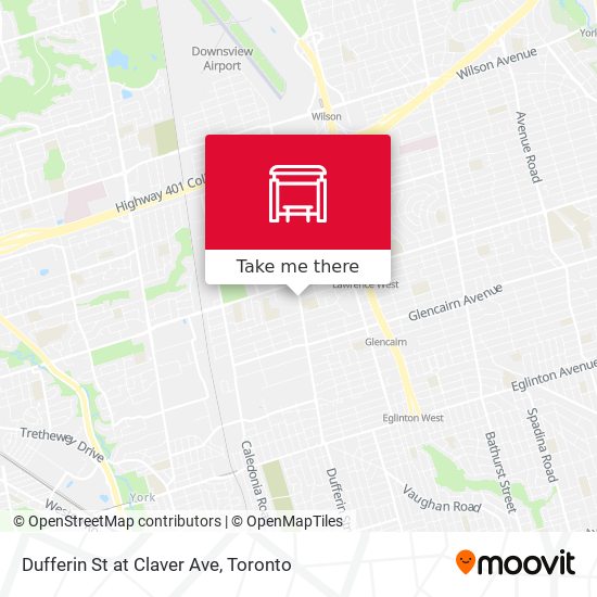Dufferin St at Claver Ave plan