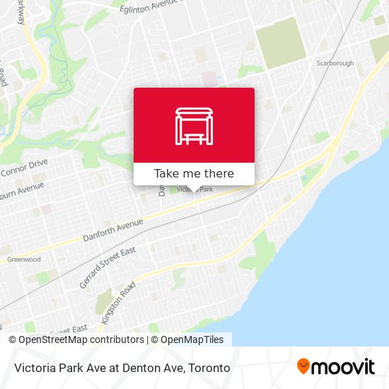 Victoria Park Ave at Denton Ave map