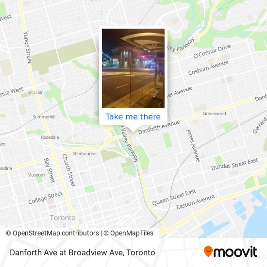 Danforth Ave at Broadview Ave map