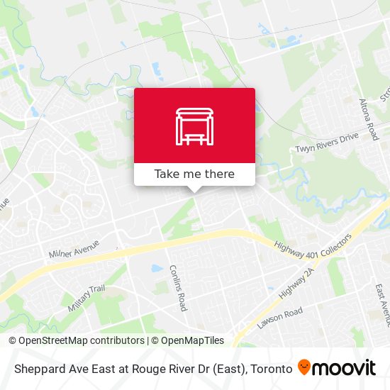 Sheppard Ave East at Rouge River Dr map