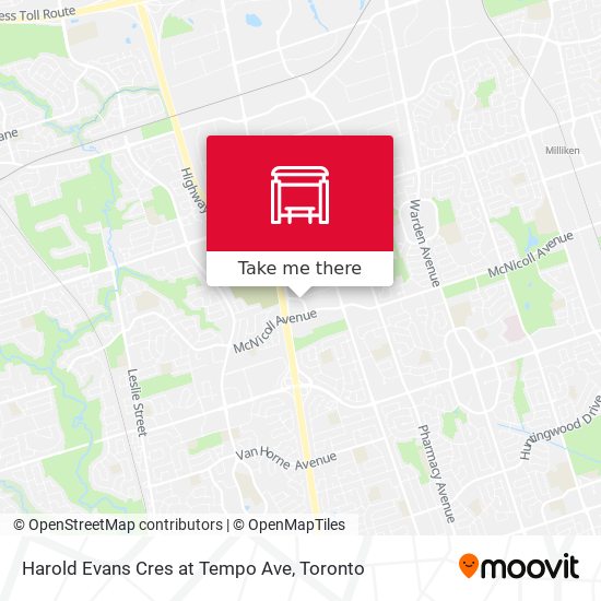 Harold Evans Cres at Tempo Ave map