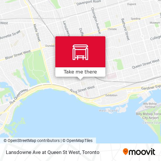 Lansdowne Ave at Queen St West map
