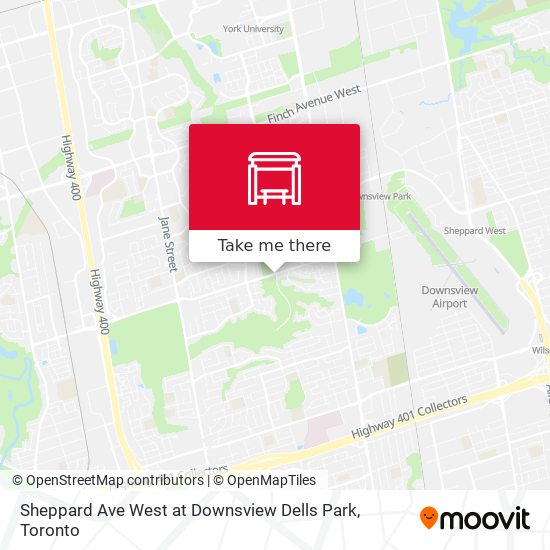 Sheppard Ave West at Downsview Dells Park map