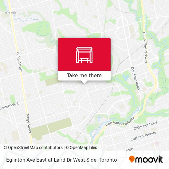 Eglinton Ave East at Laird Dr West Side map
