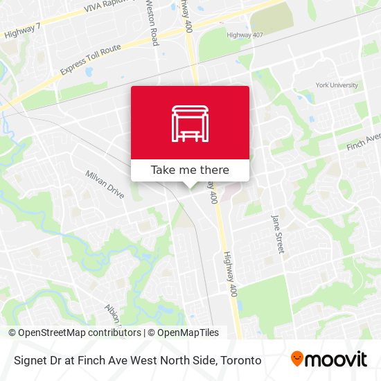 Signet Dr at Finch Ave West North Side map
