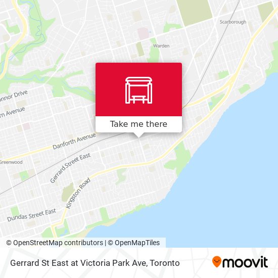 Gerrard St East at Victoria Park Ave map