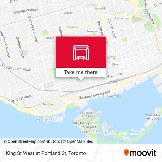 King St West at Portland St map