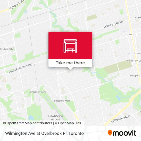 Wilmington Ave at Overbrook Pl map
