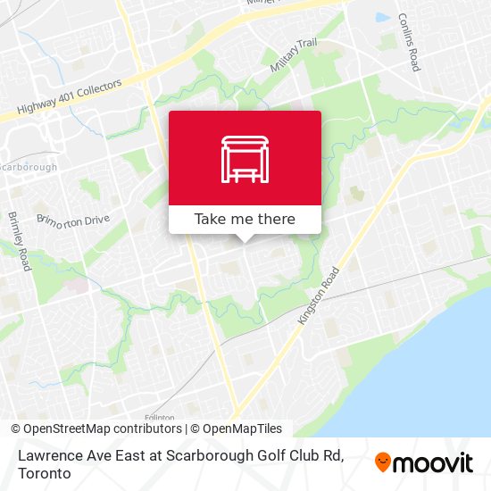 Lawrence Ave East at Scarborough Golf Club Rd map