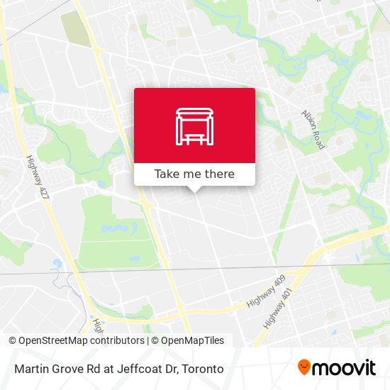 Martin Grove Rd at Jeffcoat Dr map
