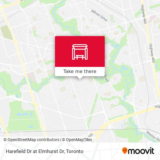 Harefield Dr at Elmhurst Dr map