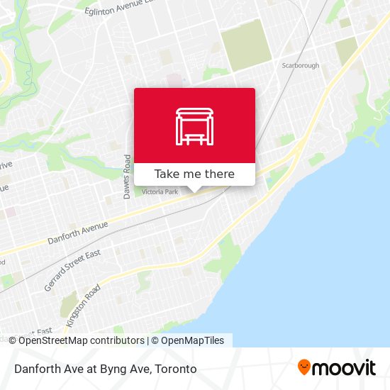 Danforth Ave at Byng Ave map
