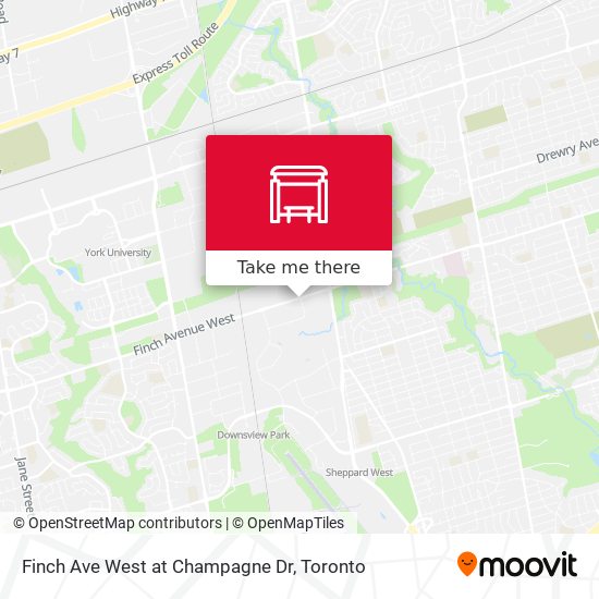 Finch Ave West at Champagne Dr plan