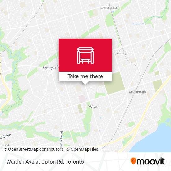 Warden Ave at Upton Rd map