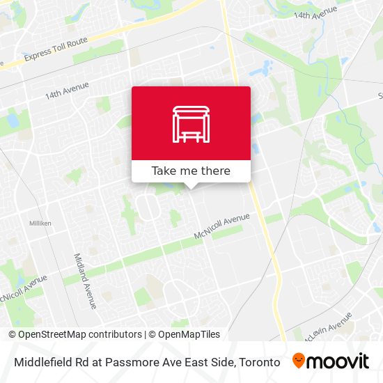 Middlefield Rd at Passmore Ave East Side map