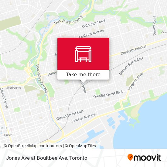 Jones Ave at Boultbee Ave map