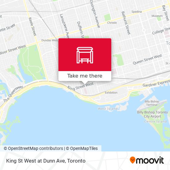 King St West at Dunn Ave map