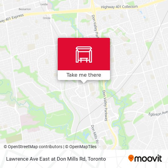 Lawrence Ave East at Don Mills Rd map
