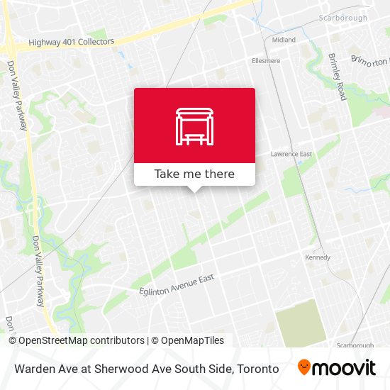 Warden Ave at Sherwood Ave South Side map