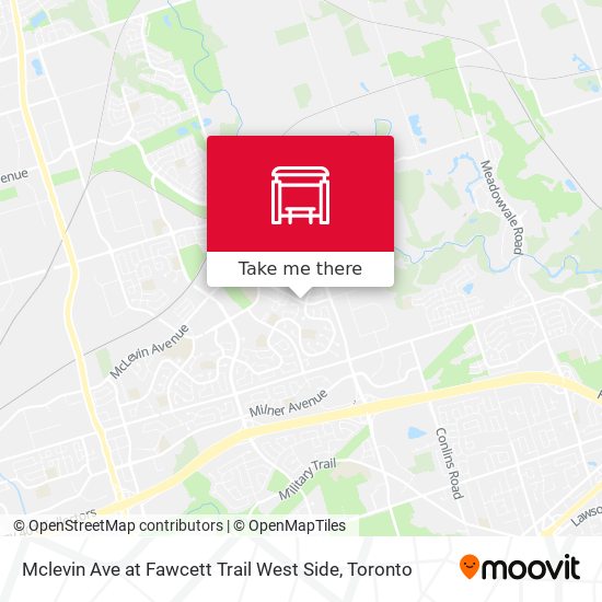 Mclevin Ave at Fawcett Trail West Side map