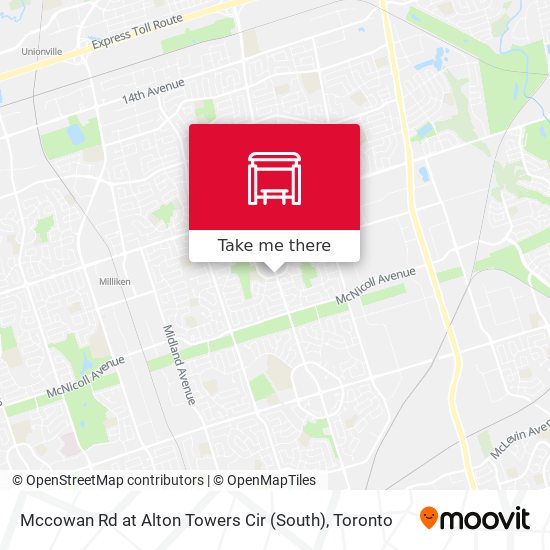 Mccowan Rd at Alton Towers Cir (South) map
