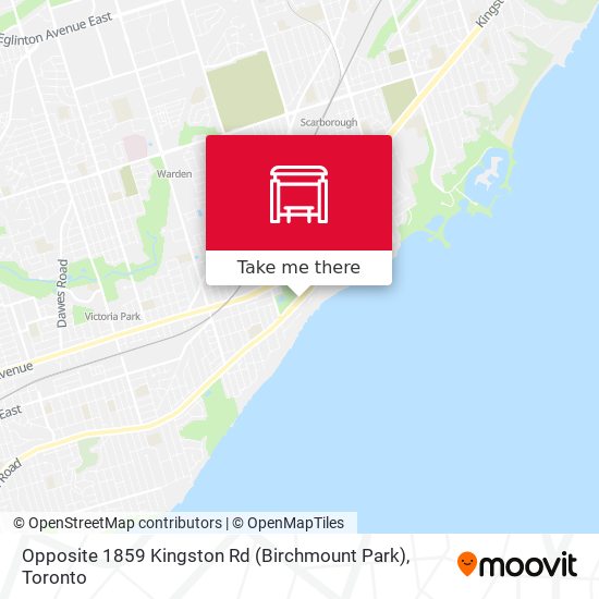 Opposite 1859 Kingston Rd (Birchmount Park) map