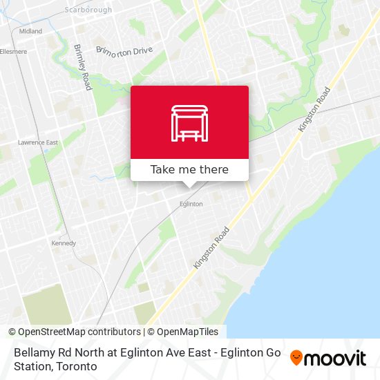 Bellamy Rd North at Eglinton Ave East - Eglinton Go Station map