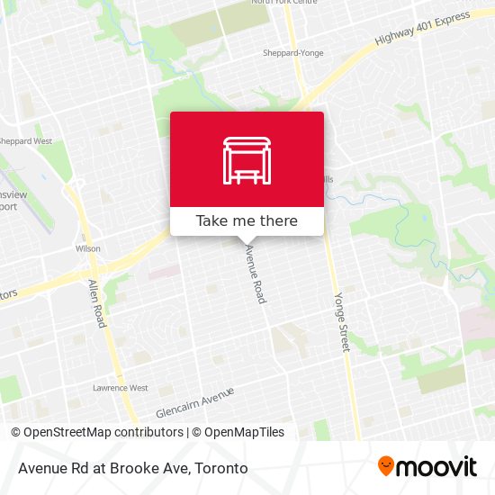 Avenue Rd at Brooke Ave map