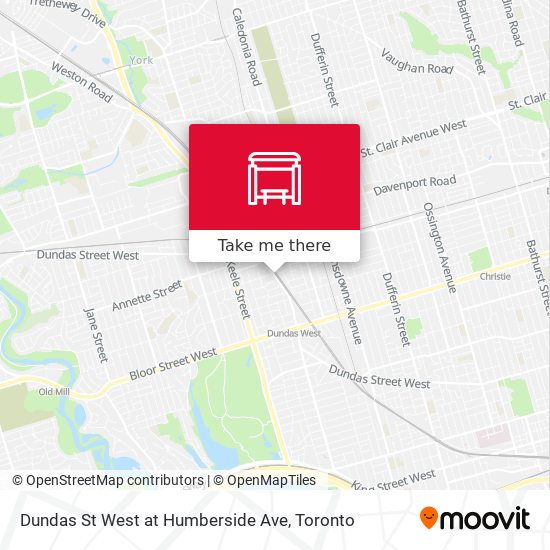 Dundas St West at Humberside Ave map