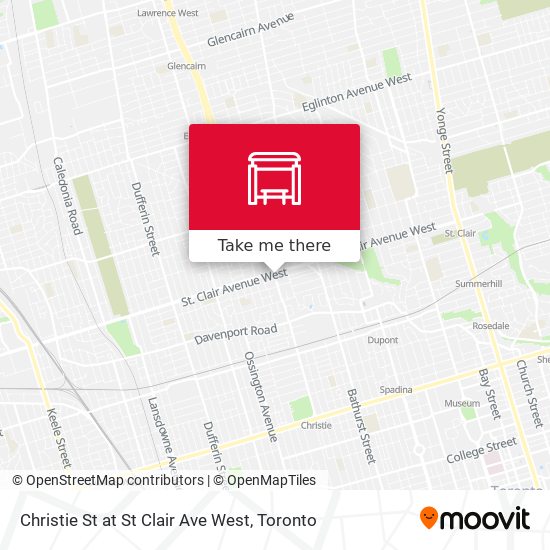Christie St at St Clair Ave West map