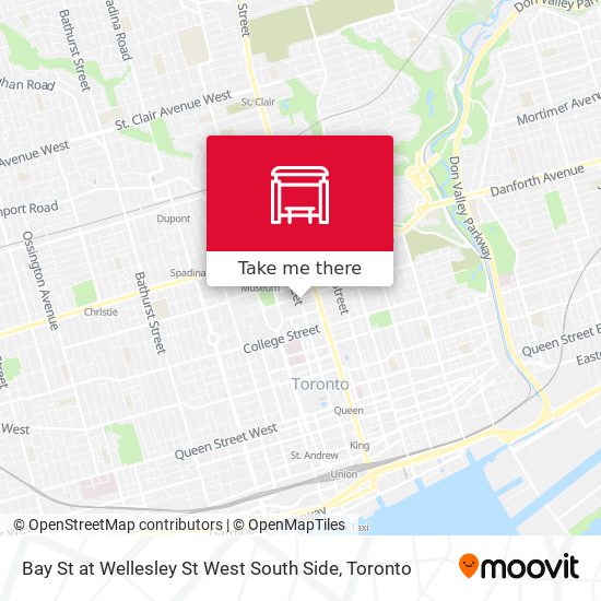 Bay St at Wellesley St West South Side map