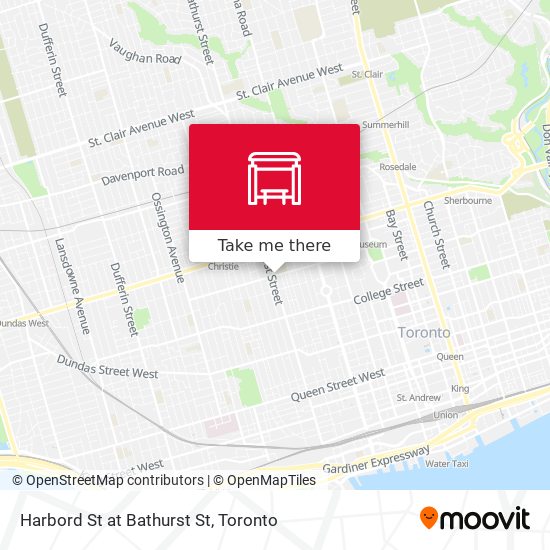 Harbord St at Bathurst St map