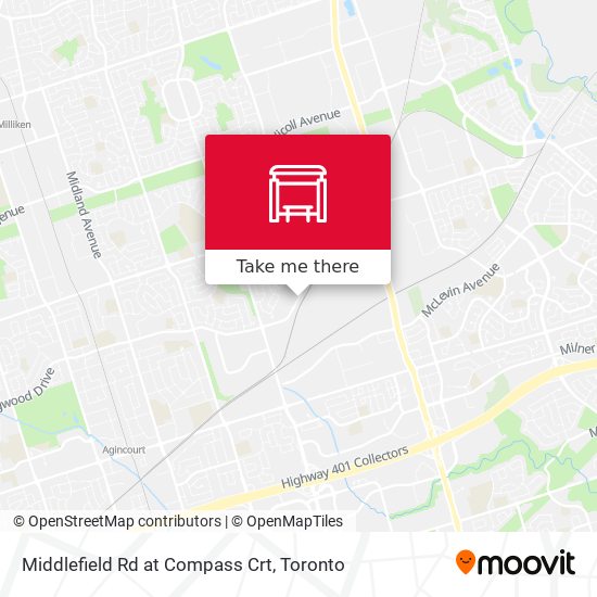 Middlefield Rd at Compass Crt map