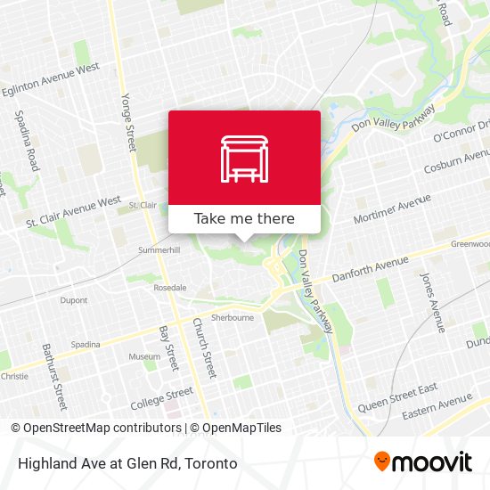 Highland Ave at Glen Rd map