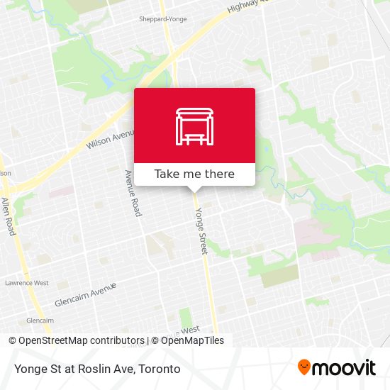 Yonge St at Roslin Ave plan