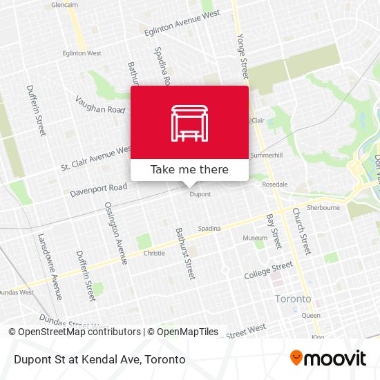Dupont St at Kendal Ave map
