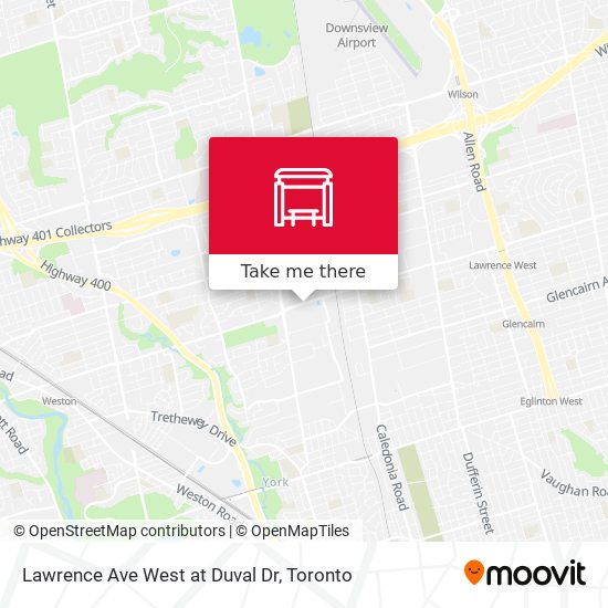 Lawrence Ave West at Duval Dr map