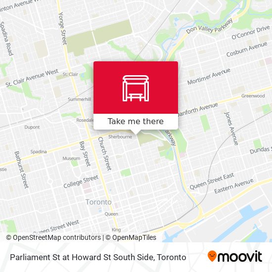 Parliament St at Howard St South Side map
