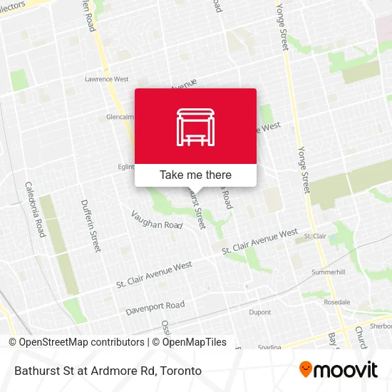 Bathurst St at Ardmore Rd map