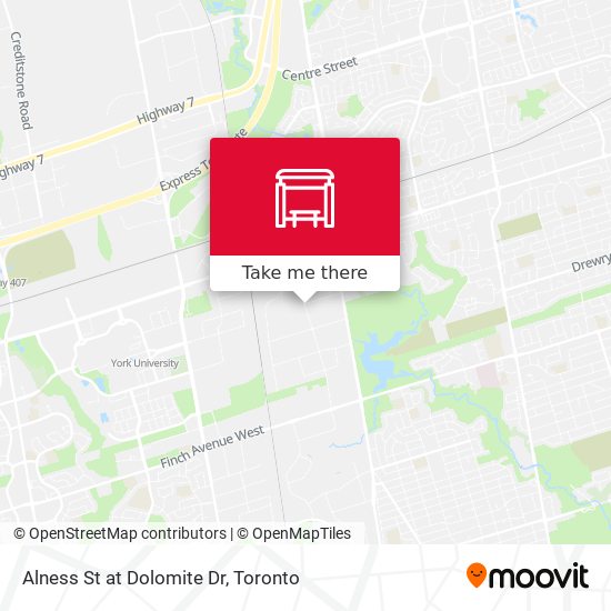 Alness St at Dolomite Dr map