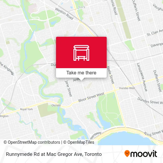 Runnymede Rd at Mac Gregor Ave map